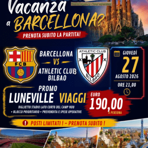 Vacanza a Barcellona: Partita + Soggiorno al Camp Nou!