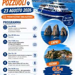 23 AGOSTO Mini Crociera Capri & Ischia – Partenza da Pozzuoli