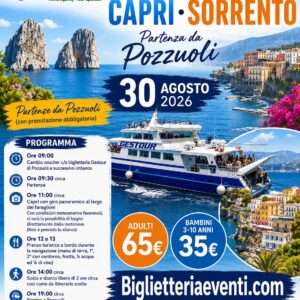 30 AGOSTO Mini Crociera Capri & Sorrento – Partenza da Pozzuoli